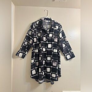 Women With Control Womens Multicolor Squares Pattern Tunic
1XT3/4 Sleeve Stretch